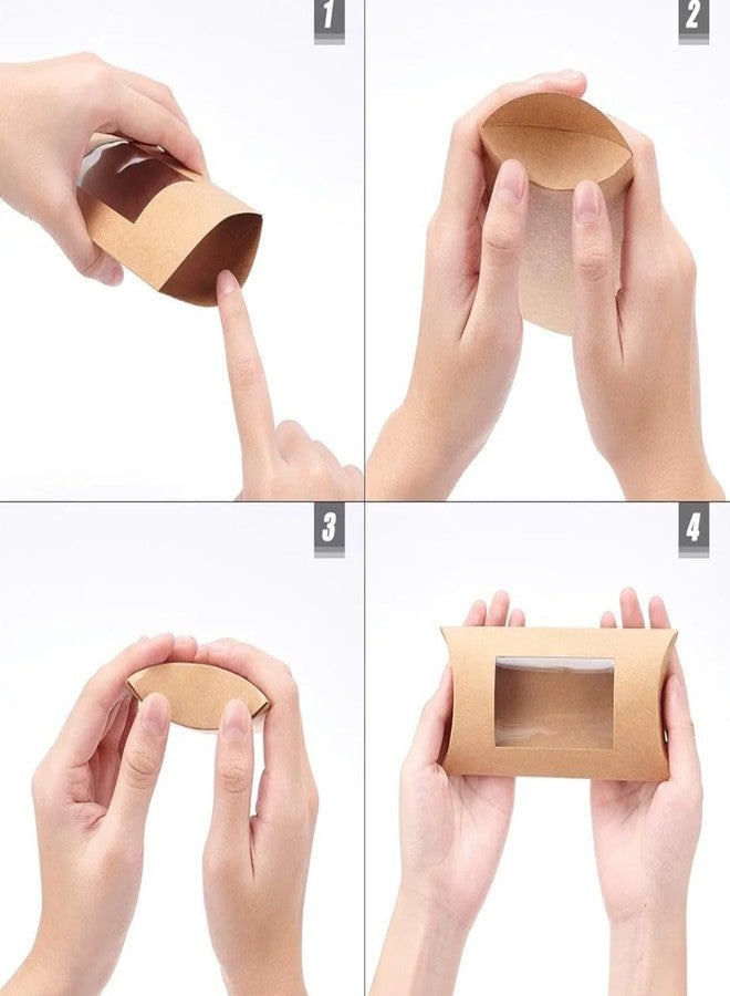 VRB Dec علب هدايا صغيرة بنية اللون قابلة للطي من VRB، ٥٠ قطعة، للتغليف/علب هدايا، علب هدايا فارغة، علب هدايا للتوزيع، هدايا تذكارية، شوكولاتة، فواكه مجففة، هدايا زفاف ومناسبات دينية. (٥٠ علبة بنية اللون) - Image 3